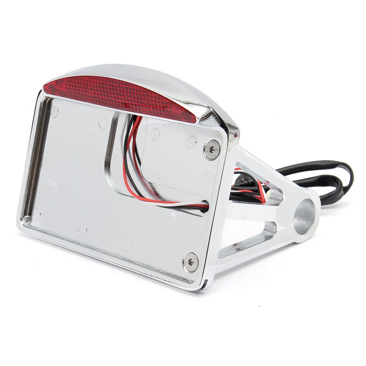 

Motorcycle License Plate LED Tail Light Horizontal Side Mount Bracket