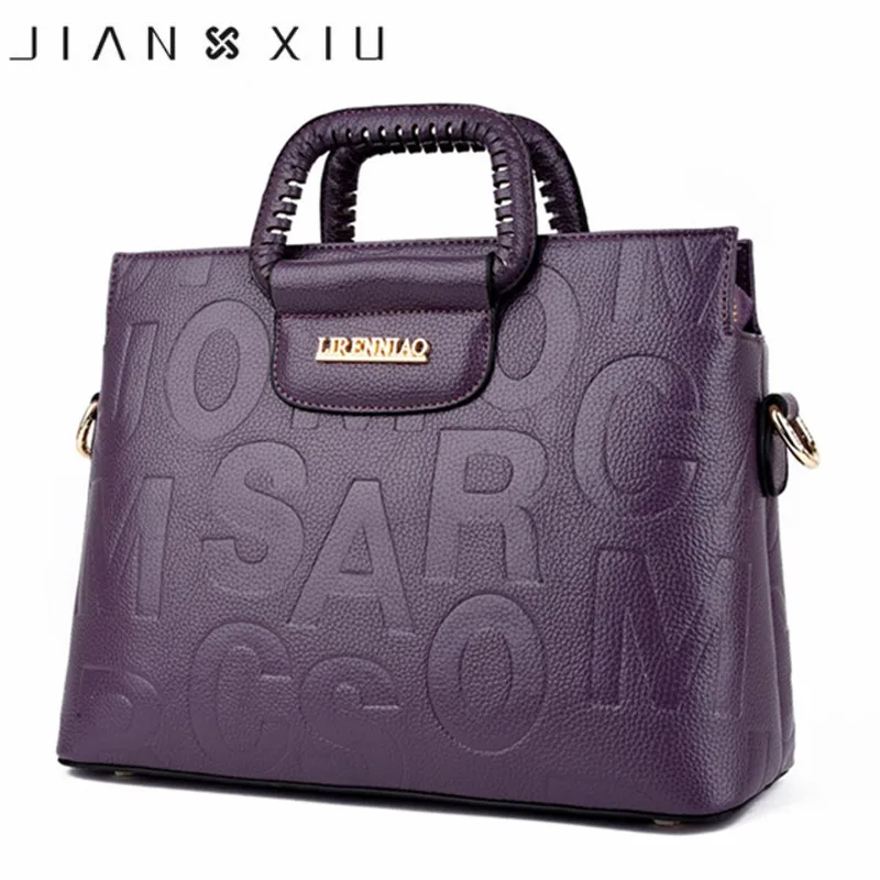 Monogram Letter Women Leather Handbag Famous Luxury Handbags Women Bags Designer Ladies Shoulder ...