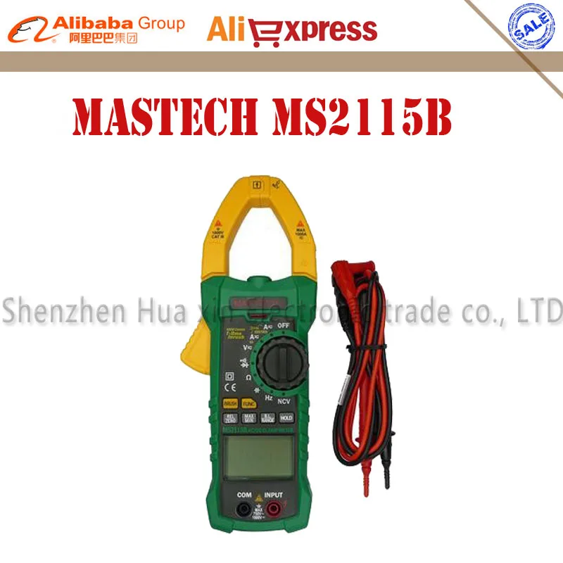 MASTECH MS2115B True RMS Digital Clamp Meter Multimeter DC AC Voltage Current Ohm Capacitance Frequency Tester with USB