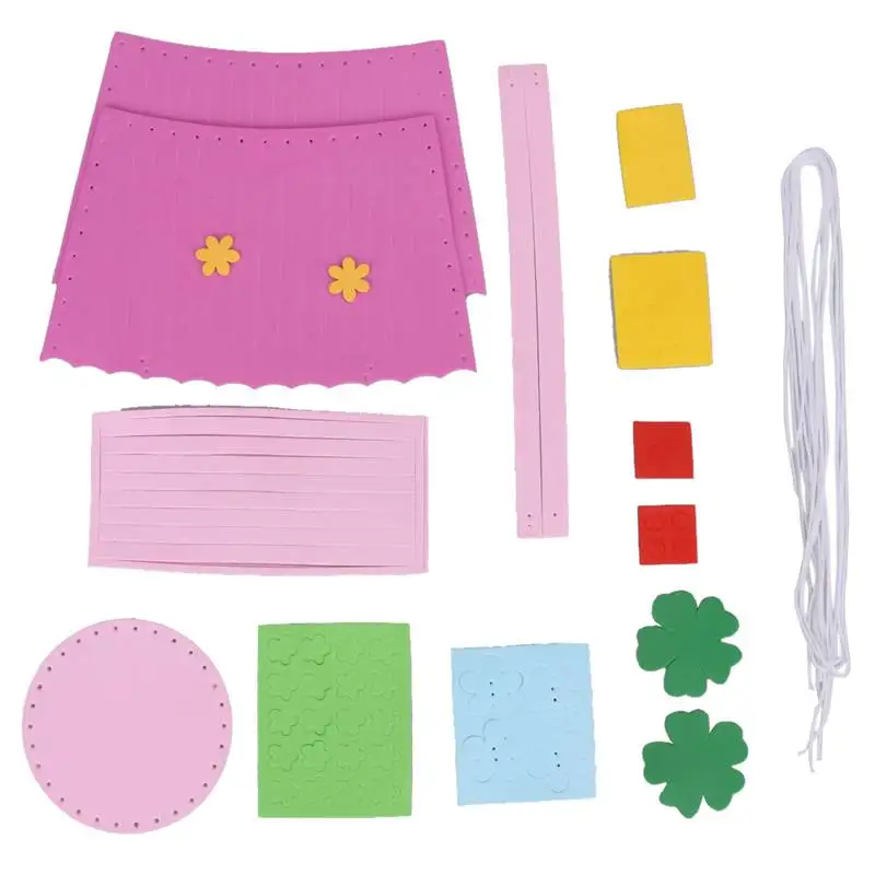 1 Pc Colorful Children Handmade Bags EVA Foam Puzzles DIY Crafts Kit for Kids Learning and