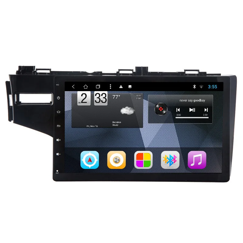NaviTopia 10 1 дюймов Восьмиядерный Android 8 автомобильный dvd плеер для Honda JAZZ 2014