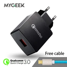 

MyGeek 5v 2a Fast Charge USB Charger Qualcomm Quick Charge 3.0 30W Fast Mobile Phone Charger for Samsung Huawei LG
