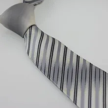 Yibei Coachella Галстуки серый Узел контрастный серый черный в полоску галстук сплетенный Тощий Tie Бизнес галстук праздник ручной работы рубашка Галстуки