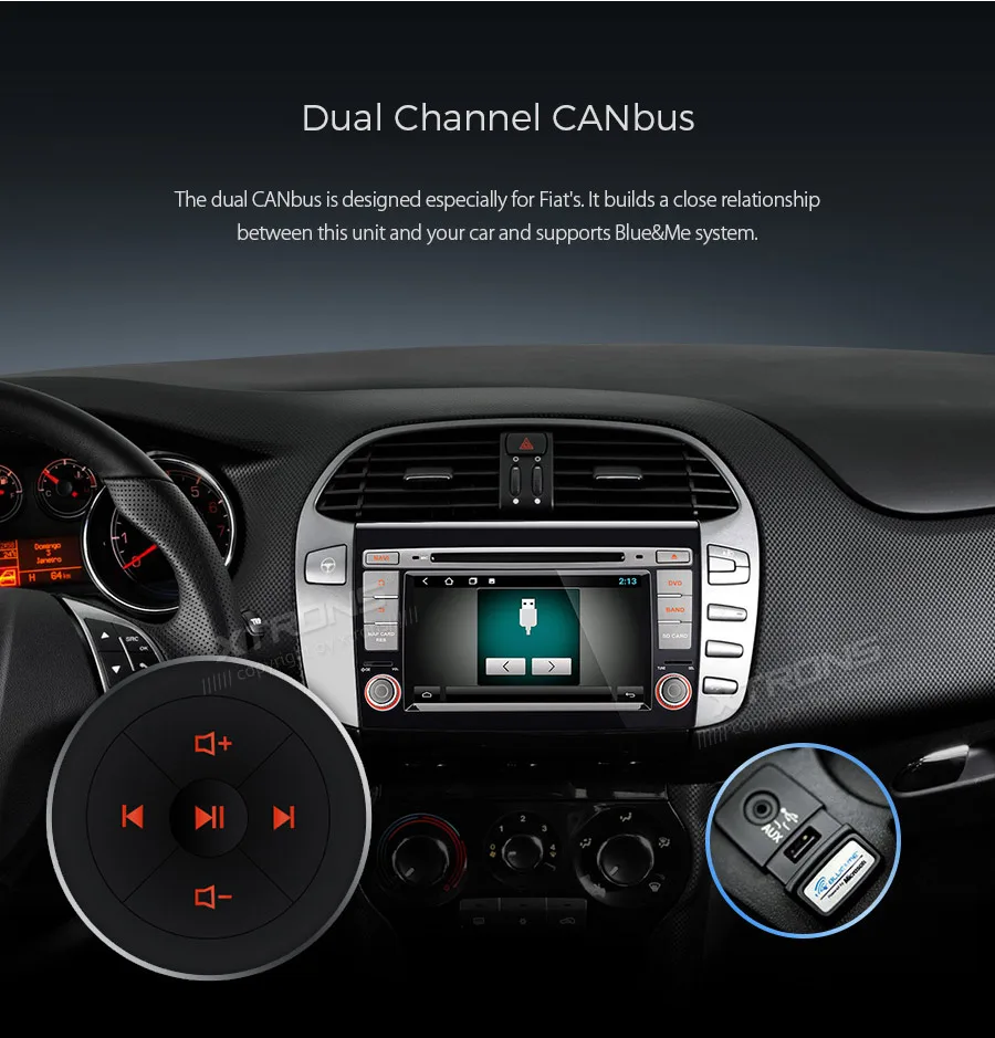 Flash Deal 7" Android 8.1 Oreo OS Car DVD Multimedia Navigation GPS Radio for Fiat Bravo (198) 2007-2014 with Split Screen Function Support 15