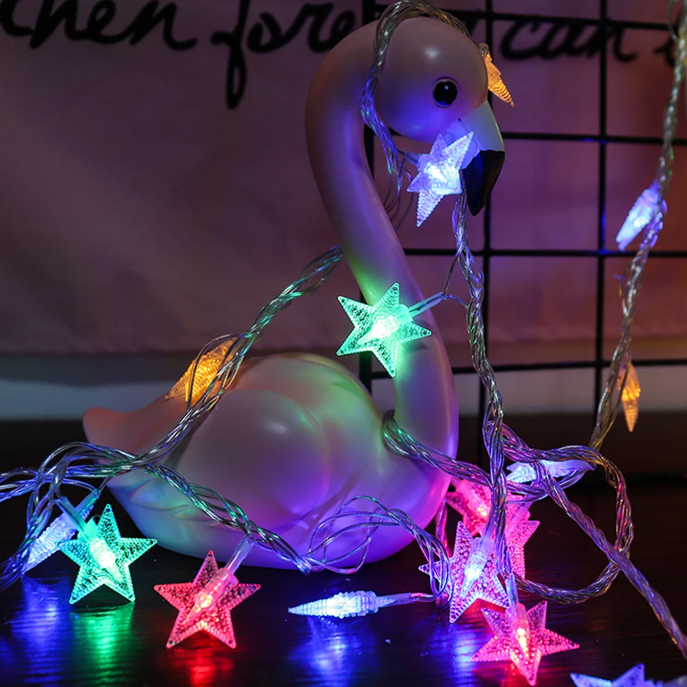 6M 40LEDs 3AA Battery USB Powered STAR Shaped Theme LED String Fairy Lights Christmas Holiday Wedding Decoration party Lighting 6M 40LEDs 3AA Battery USB Powered STAR Shaped Theme LED String Fairy Lights Christmas Holiday Wedding Decoration party Lighting