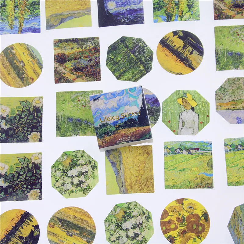 

45 Pcs/lot Meet Van Gogh Mini Paper Sticker Decoration Diy Album Diary Scrapbooking Label Sticker Kawaii Stationery
