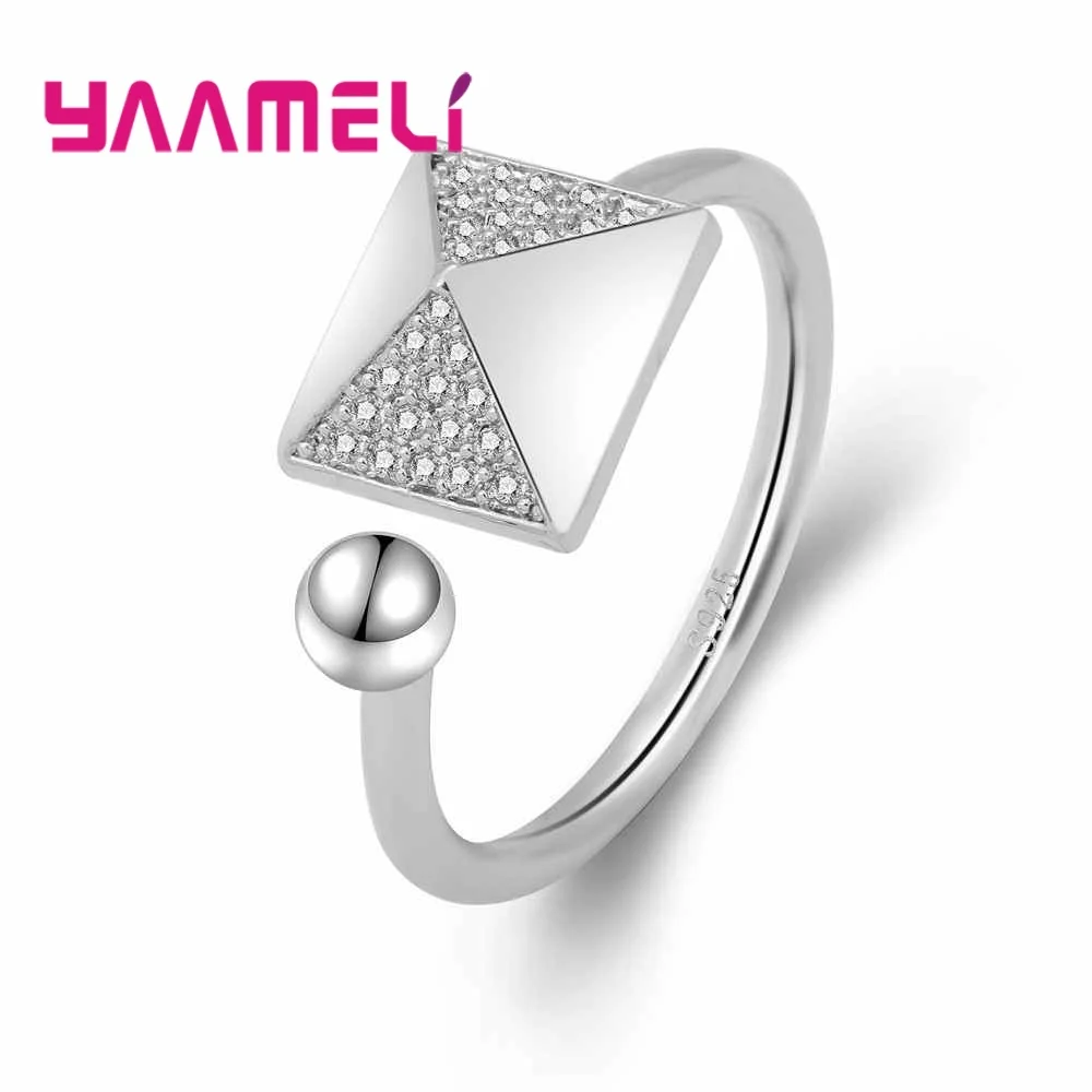

Science And Technology Geometry Modeling Square Quartet Shape Opening Ring 925 Sterling Silver Gentleman Lady Party