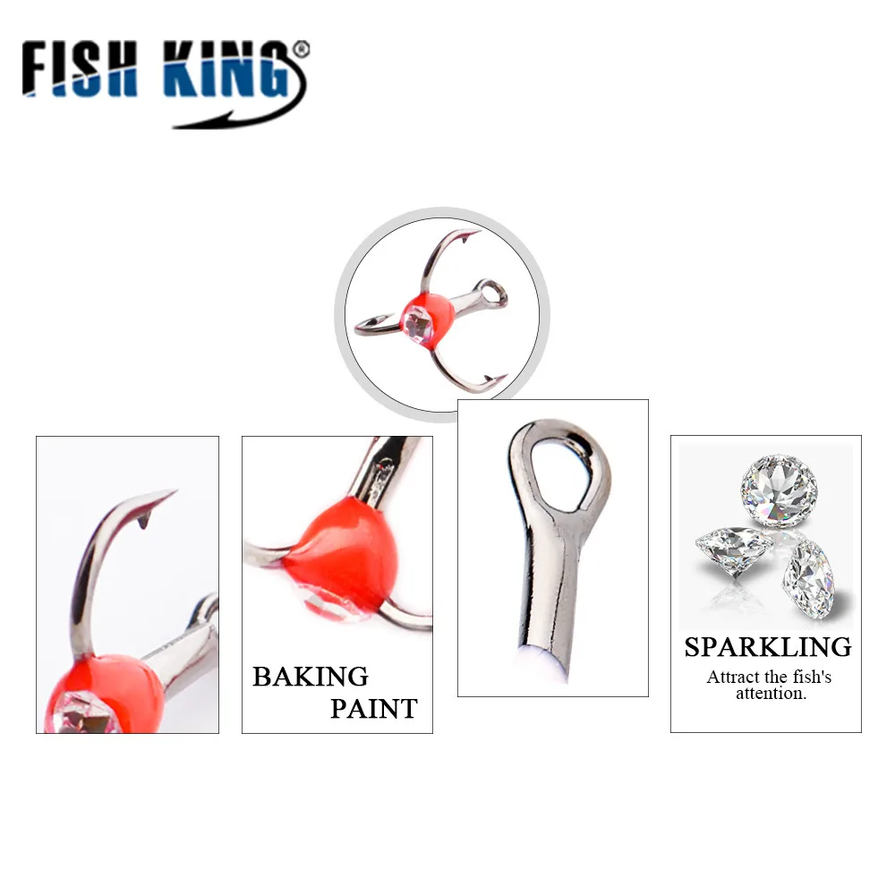 Рыболовная приманка FISH KING 4 шт./лот 6 5 см/17 г для зимней подледной рыбалки джиг