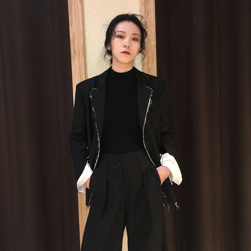 

Autumn Design Long-sleeved Suit Wide-legged Trousers Long-sleeved Suit Long-sleeved Suit Trousers Tracksuit Women Two Pieces Set
