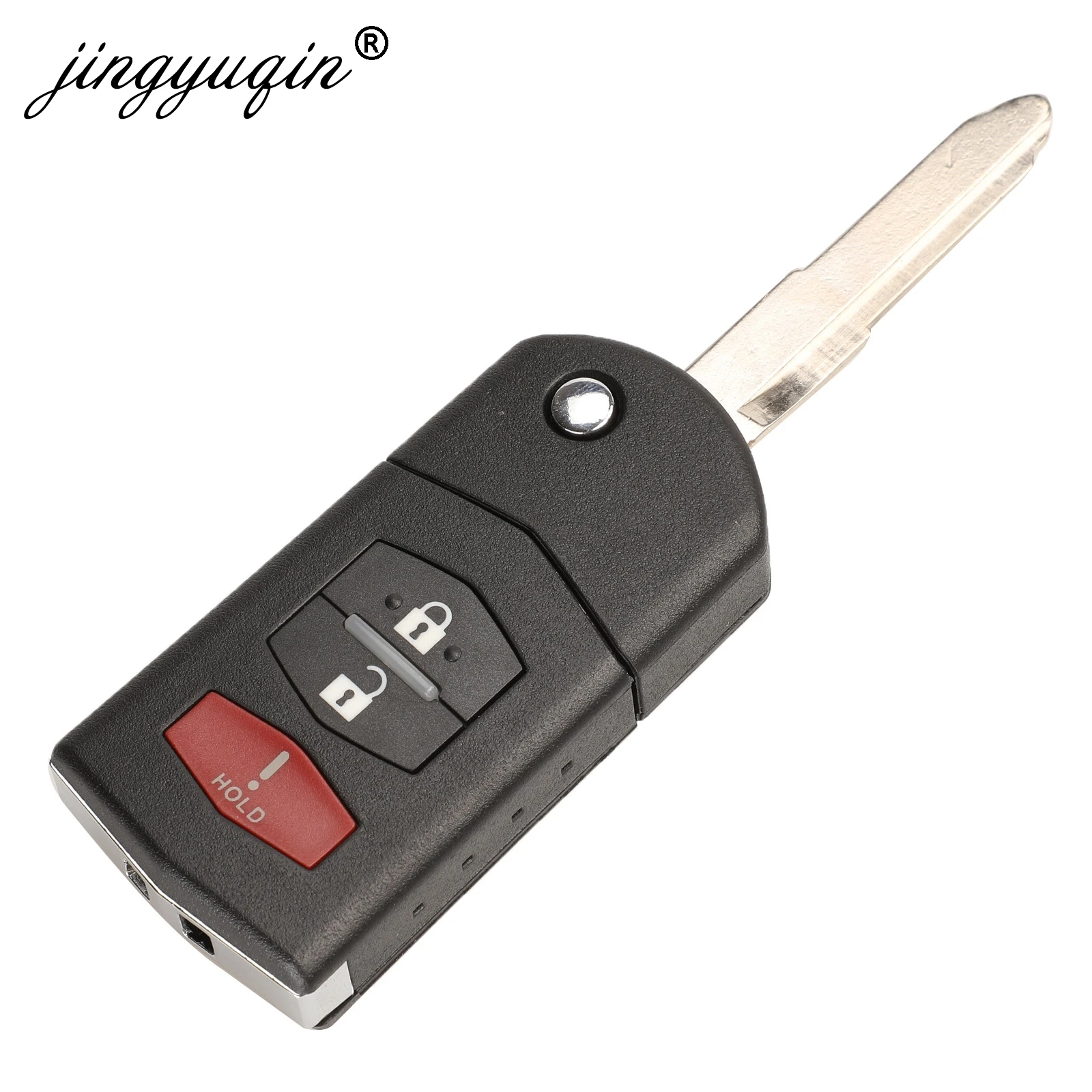 jingyuqin 3/4 Buttons Remote Folding Car Key 315Mhz For Mazda 3 5 6 CX-7 CX-9 MX-5 Miata BGBX1T478SKE125-01 4D63 Chip Fob