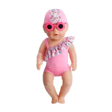 Zapf babies born 3 piece Th clothes + glasses baby clothes for 43 cm, the child’s best birthday present (only sell clothes) f181