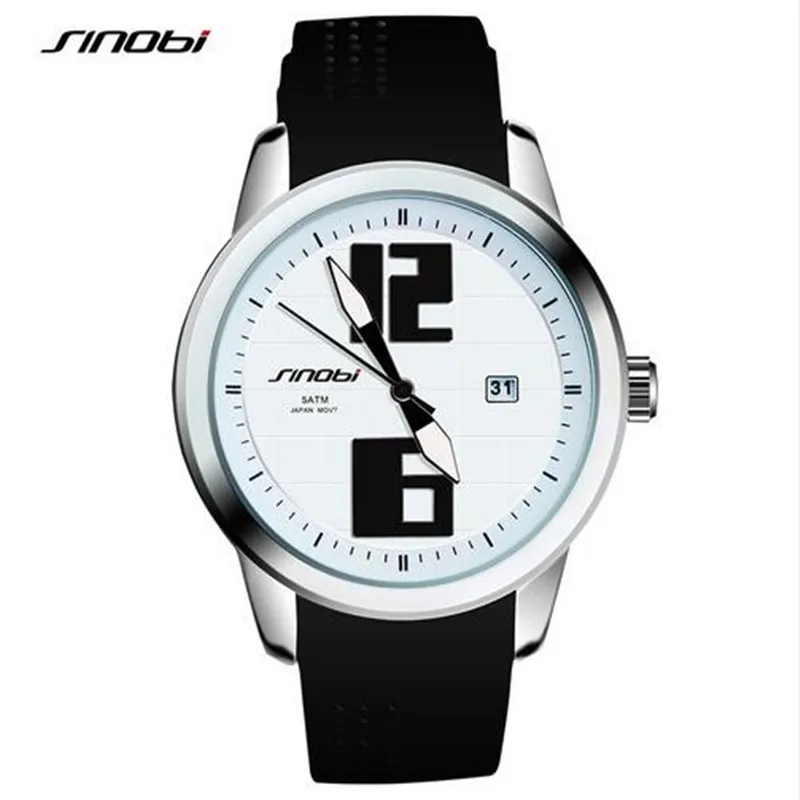 SINOBI WristWatches Adjustable Silicon Band Quartz font b Watches b font for Lover Gift Quartz Movement