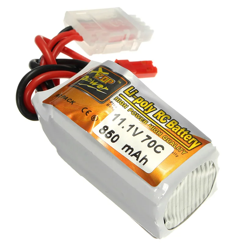 Высокое качество ZOP power 11 1 V 850 mah 70C 3 S Lipo батарея с JST Plug перезаряжаемые Li po батареи