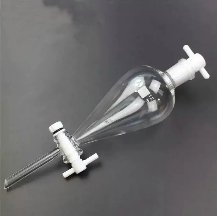 1pcs 60ml 125ml 250ml 500ml 1000ml pear-shaped Separating Funnel Glass Lab Glassware with PTFE piston and Stopper 1pcs 60ml 125ml 250ml 500ml 1000ml pear-shaped Separating Funnel Glass Lab Glassware with PTFE piston and Stopper