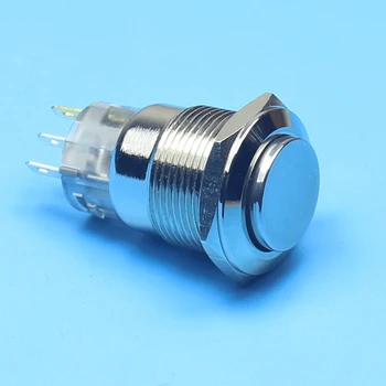 

19mm High head latching 1NO 1NC push button switch free shipping