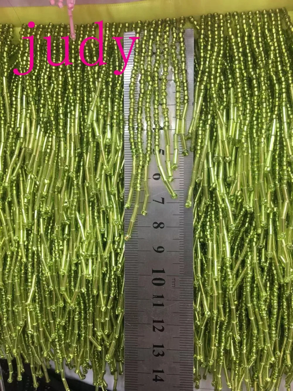 

stock 5yard/bag ym222# 5-9cm 4 color ribbon wavy drop beads and beads are used for costume stage decoration