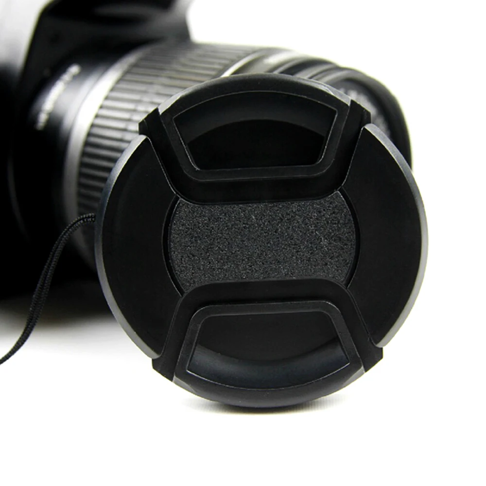 Centro de 10 Piezas De Cámara Snap On Tapa Frontal del Objetivo para Canon 52 55 58 62 67 77 72 mm