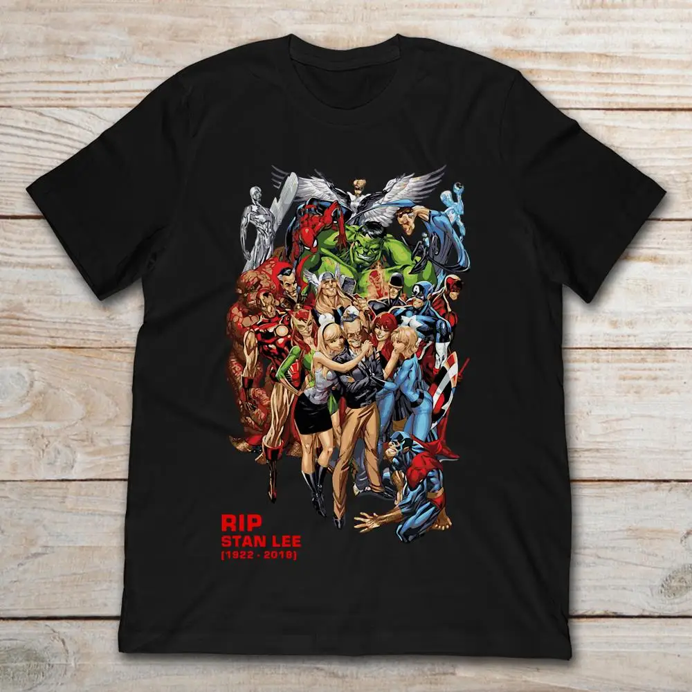 Возьмите бренд все чудесные Супергерои Rip Stan Lee 1922 2018 футболка 2019 Мужская футболка с коротким рукавом