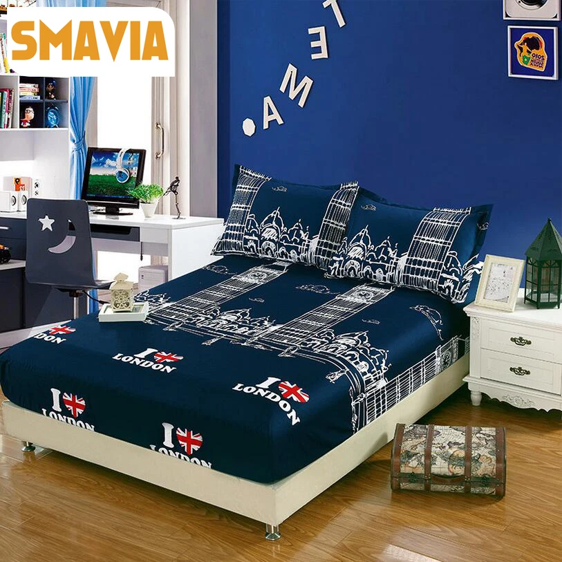 SMAVIA Bed Fitted sheet pillowcase (3pcs) bed sheet 120*200cm/150*200cm