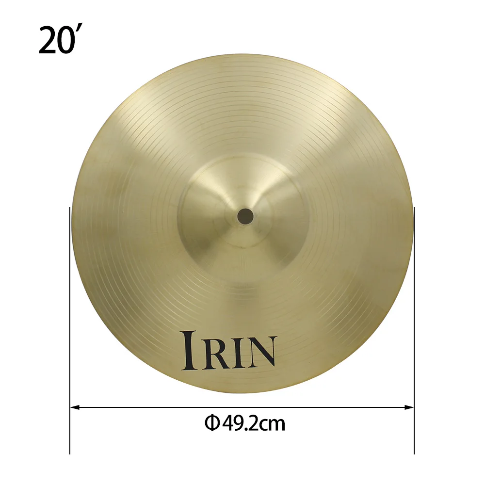 Барабан Cymba 1" /14"/1" /18"/2" латунный сплав крушение езды Hi-Hat тарелки для барабанного набора ударных инструментов - Цвет: 20 inch