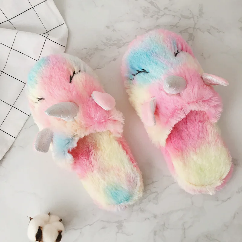 Winter Unicorn Household Anti-Slip Indoor Home Slippers Toddler baby girls boys toddler kids teen slippers shoes Halloween