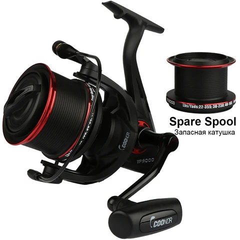 Carretas de Fundição de Surf Carretel de Fiação Carreta com um Carrete de Metal de Repuesto Tiro Largo Arraste 18 kg yf 9000 Max