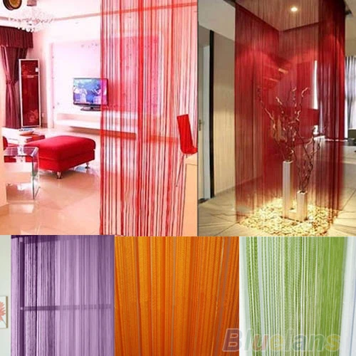 

Solid Plain String Door Curtain Fly Screen Divider Room Window Decor DIY Blind Tassel Drape 7M9A