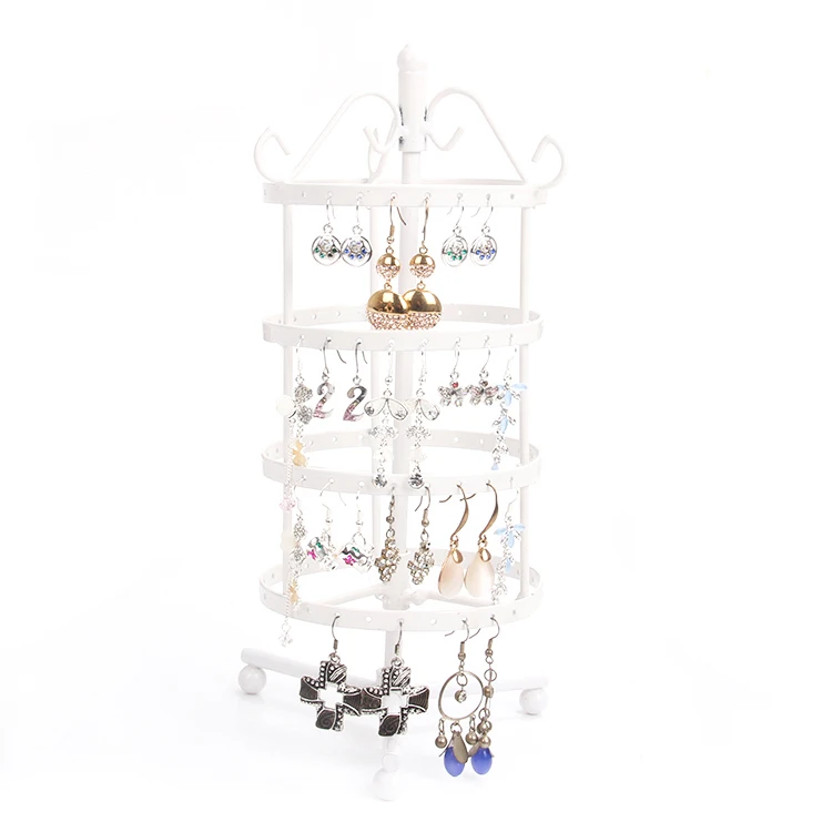 TONVIC-Wholesale-1pc-Black-White-Rotating-Metal-Earring-Display-Stand-Holder-Rack-96-Holes