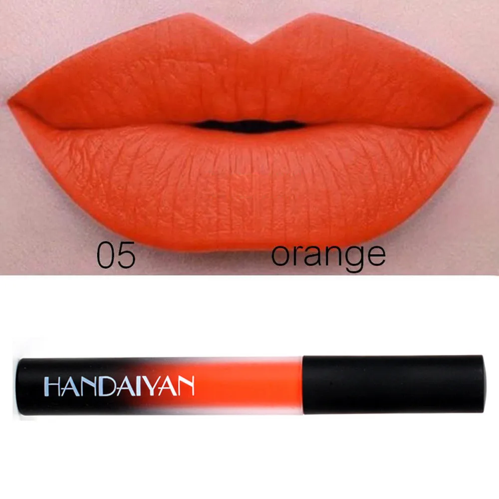 

12 Color Women Beauty Waterproof Velvet Matte Liquid Lip Gloss Long Lasting Lipstick Lip Makeup Tool Dudak parlatıcısı