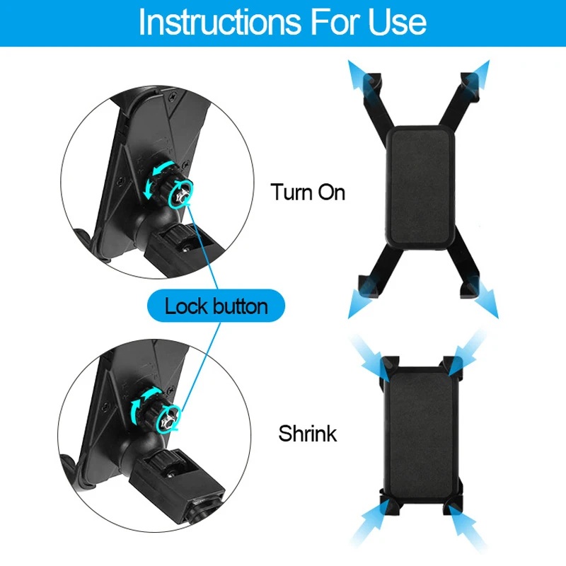 Мотоцикл держатель Подставка для сотового телефона вращающийся мотоцикл крепёжный кронштейн для iPhone samsung gps зеркало заднего вида монтажный зажим