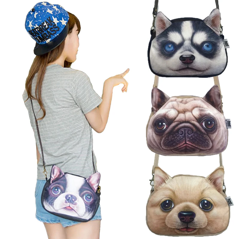 2018 Promotion Oval Zipper Shoulder Bag Dog Shape Women Messenger Bags