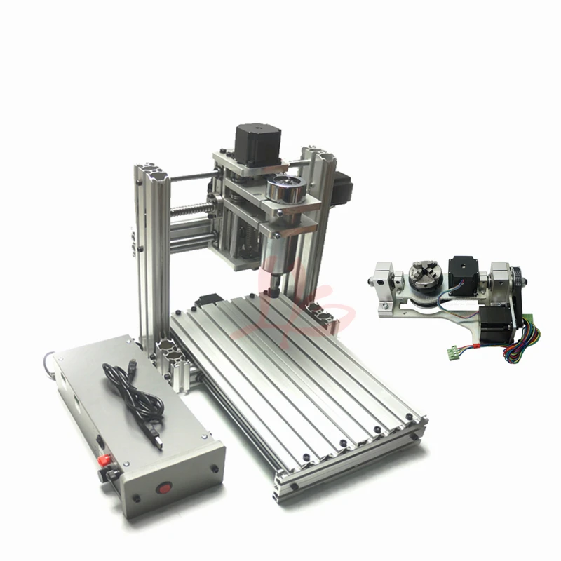 

5 axis mini DIY cnc milling machine 3040 metal 400 spindle with free cutter clamp drilling collet