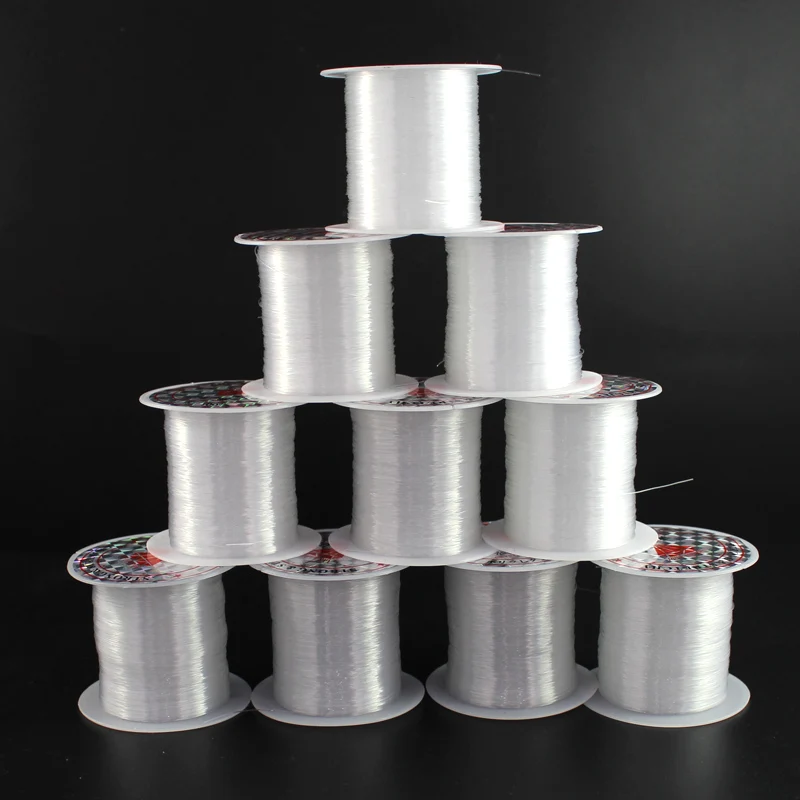 5 roll 0.3MM /50Meters Non Elastic Clear Crystal Beading Thread String