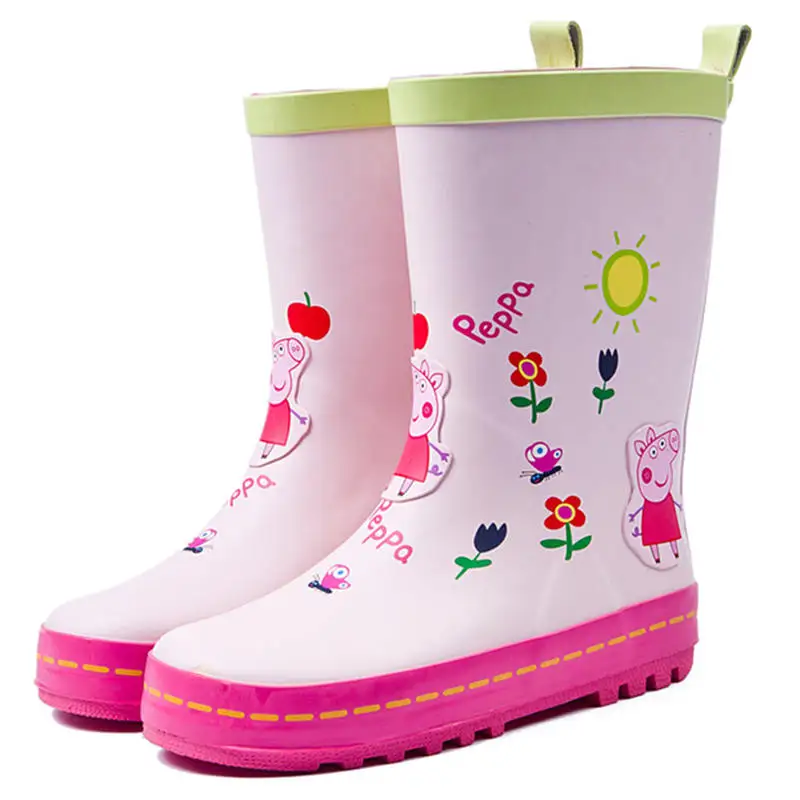 

2018 new children's boots student tube water shoes cartoon cute rubber rain boots EU size 23-36