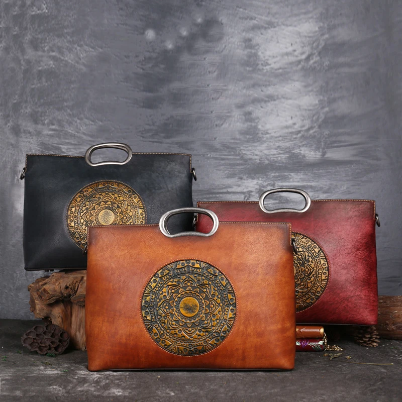 Poignée Main De Sacs Red Véritable Qualité Totem Haute Cuir Luxe brown D'épaule Sac Bandoulière À Femmes Motif Relief tout En Fourre Vintage Supérieure grey RI87Iqw