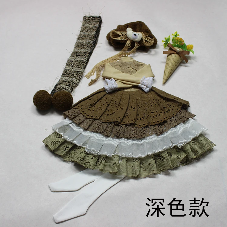 1/4 1/3 шкала BJD платье+ носки+ шапка+ шарф Набор для BJD/SD аксессуары для кукольной одежды, в комплект не входят кукла, обувь, парик и аксессуары 1528