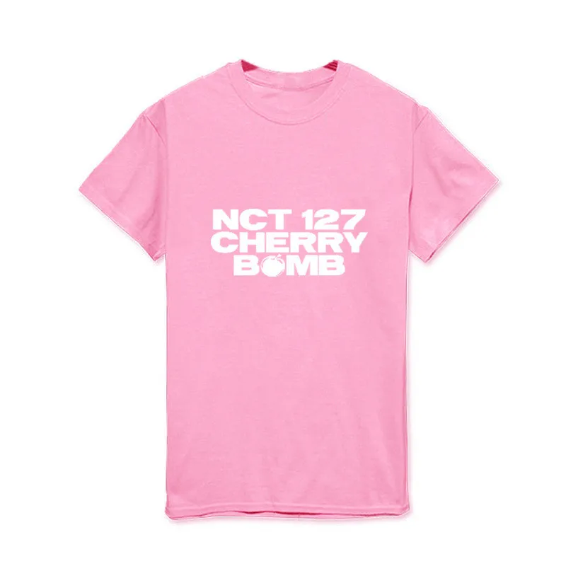 Kpop NCT127 NCT 127 CHERRY BOMB альбом рубашки K POP повседневная одежда из хлопка футболка с