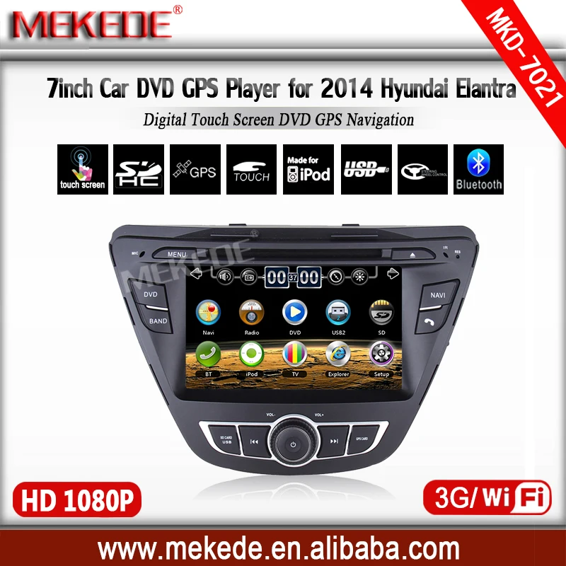 2din 7 touch screen car video navigator player for HYUNDAI ELANTRA 2014 with bt font b