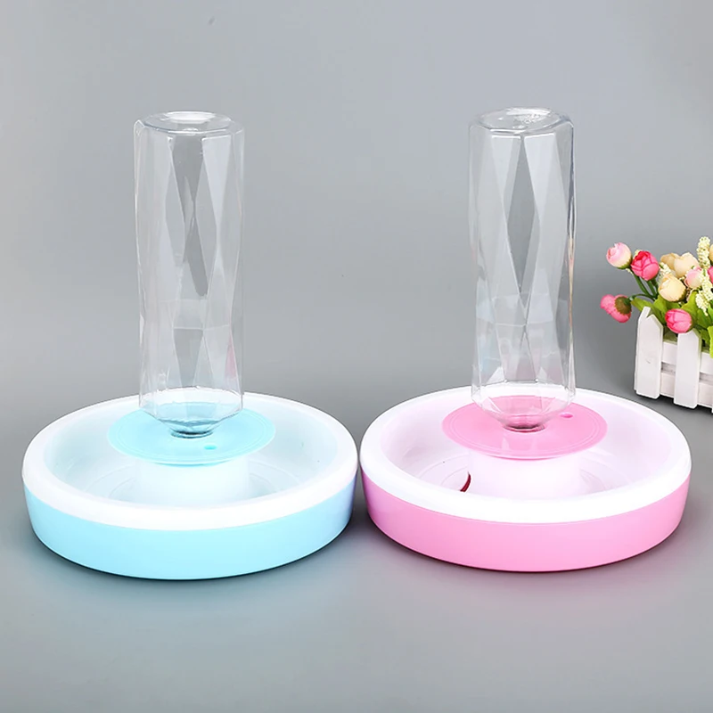 

dog feeders automatic cat bowl Pleasure disc fun plastic 2 colors of dog pet water bottle pet dog food dispenser container