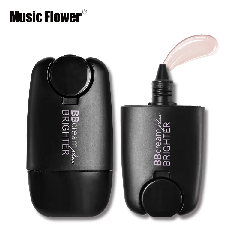 

Music Flower Brand BB Cream + Highlighter Brighten Face Makeup Natural Color Liquid Foundation Concealer Base Cosmetics