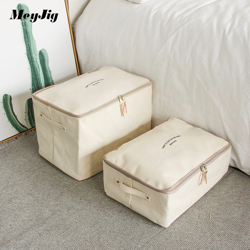 Buy Home Thick Canvas Storage Box Organizer Bedroom Clothes Finishing Storage