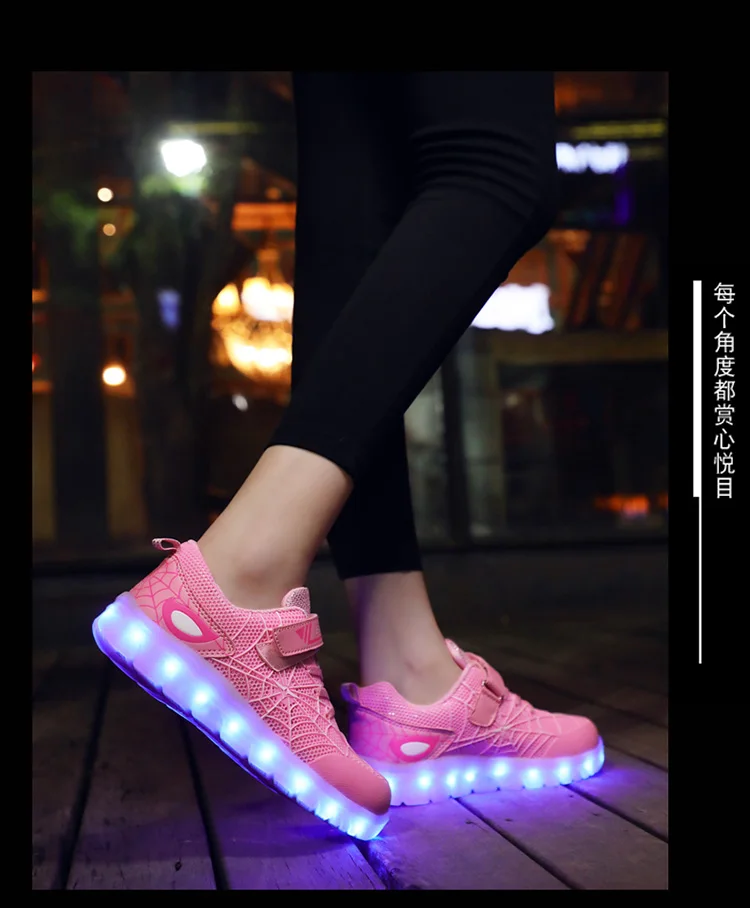 children's shoes for sale Green Pink USB New Charging Basket Led Children Shoes With Light Up Kids Casual Boys&Girls Luminous Sneakers Glowing Shoe enfant best children's shoes