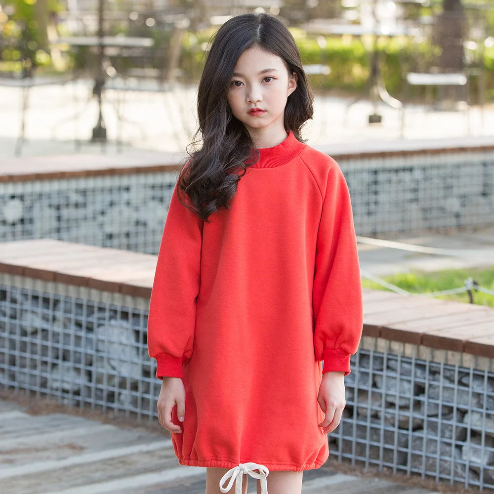 

2019 Sweatshirt Dress For Girls 10 To 12 Years Spring Long Sleeve Casual Toddler Girl Dresses Teenagers Kids Teens Clothes Tops
