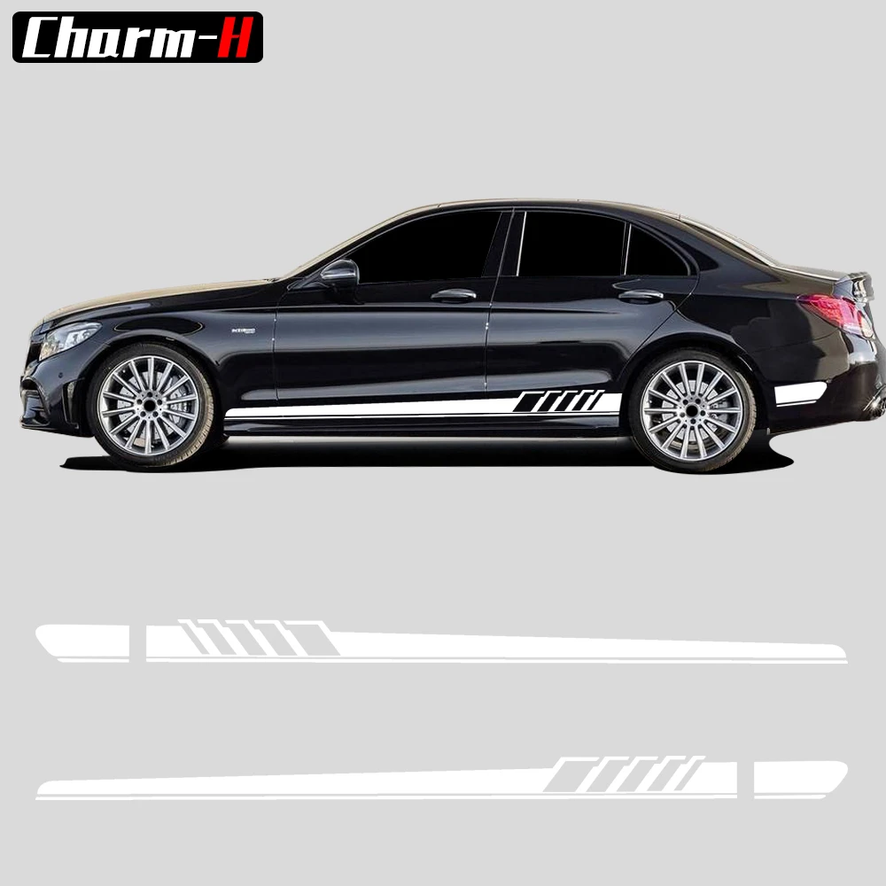 Edition 1 Amg Seite Racing Streifen Aufkleber Aufkleber Fur Mercedes Benz W205 C200 C180 C63 Amg C Klasse Gelb Silber Weiss Schwarz Vinyl Stickers Racing Stripesamg Decals Aliexpress