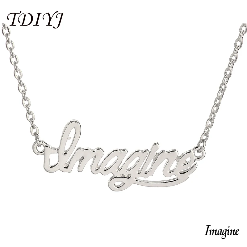 Новейшие ожерелья TDIYJ Imagine с простым словом 17 дюймов монограмма чокер ожерелье