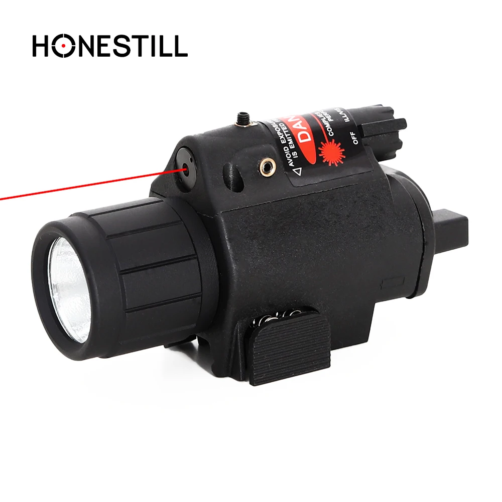 Baratos Combo pistola Luz de caza pistola de Camping arma de iluminación linterna táctica led linterna con Rifle de mira láser rojo