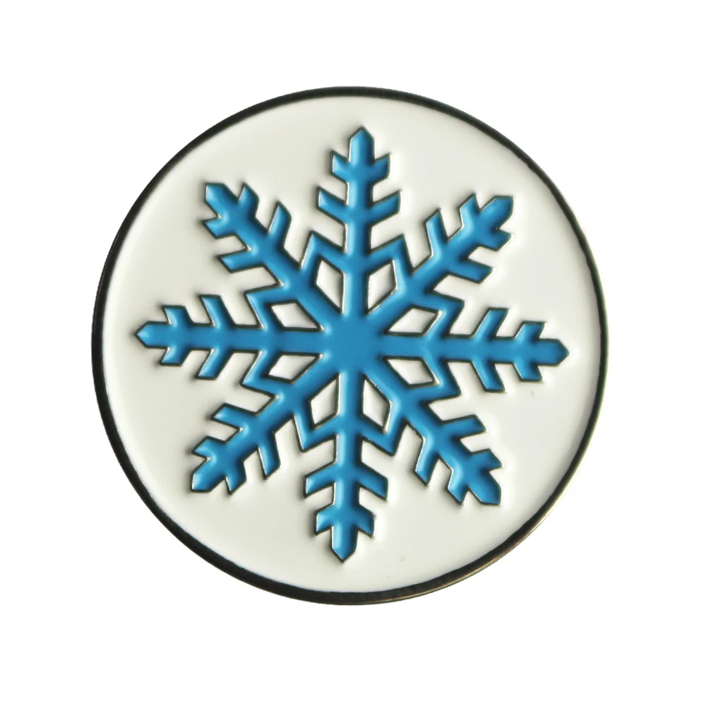 

PINMEI Pack of 5 Snowflake Golf Ball Marks Sets Golf Accessories Markers Sets Soft Enamel Processing Fit Any Magnetic Hat Clips