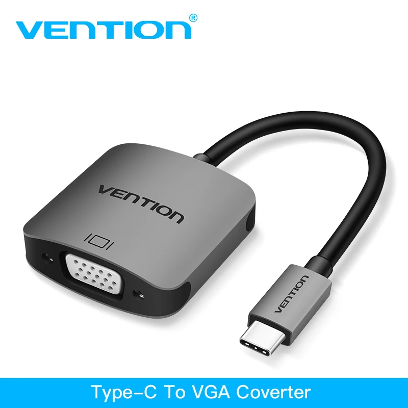 

Vention USB C VGA Adapter USB Type-c to VGA 1080P 60HZ Female for MacBook Pro ChromeBook Huawei Mate 10 USB C Type C VGA Adapter