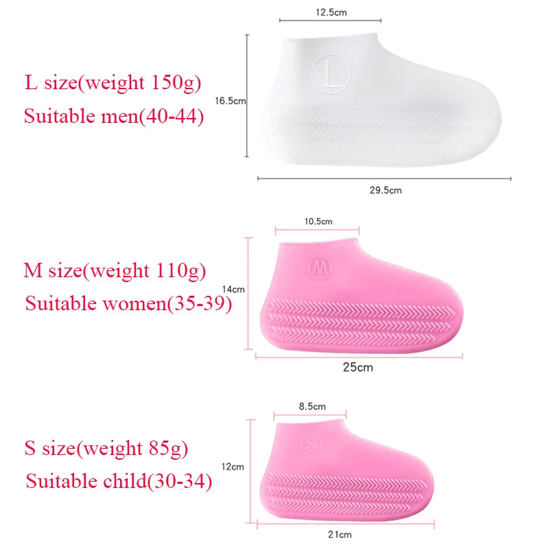 Осенняя обувь, непромокаемые чехлы, водонепроницаемая обувь для дождя, размер 30-44, Нескользящие женские/мужские/детские ботинки, обувь, аксессуары