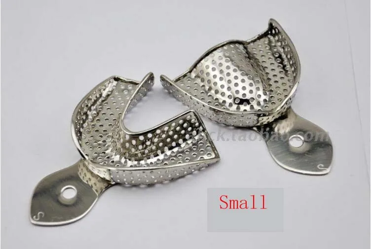 

2Pcs Small Denture Instrument Dental Products Stainless Steel Dental Tray Set